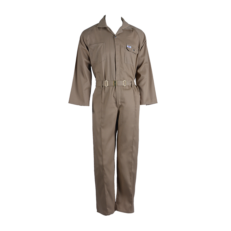 C01 Pakaian Kerja Multi-Saku Coklat Tahan Lama