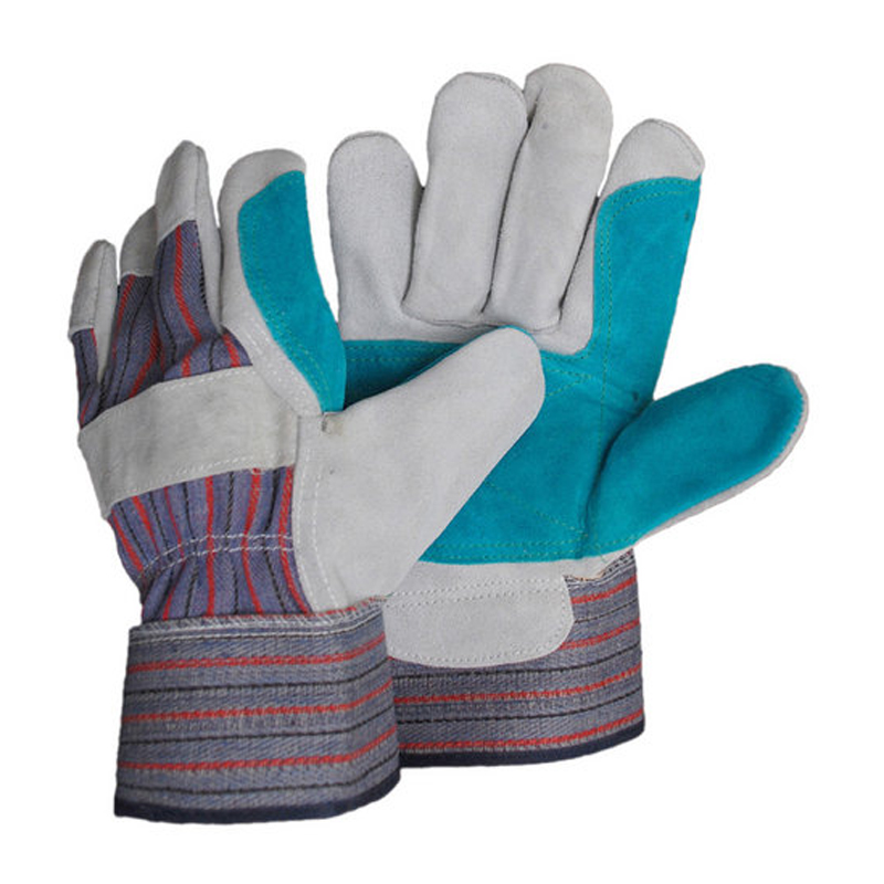 LG008 Sarung Tangan Pelindung Manset Karet Kulit Sapi Lapisan Ganda