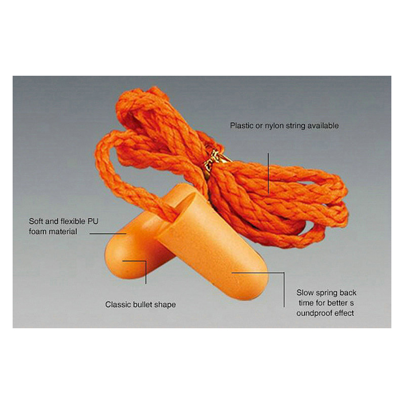 EM122 Penyumbat Telinga Pengurang Kebisingan Busa PU Efisiensi Tinggi EM122 Penyumbat Telinga Pengurang Kebisingan Busa PU Efisiensi Tinggi